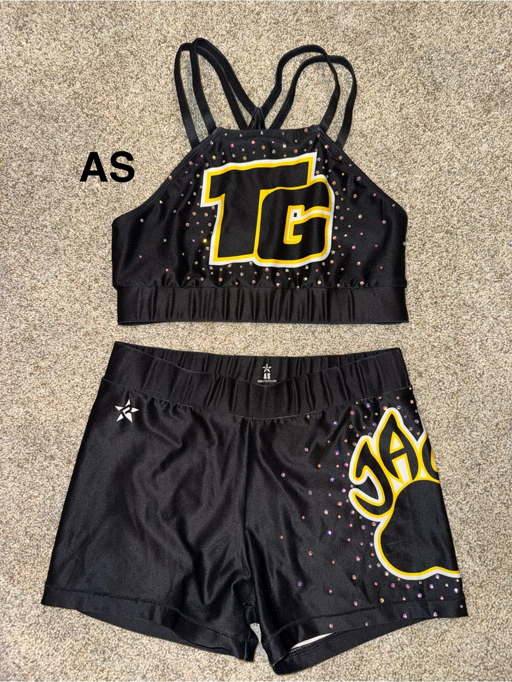 TG Black & Yellow Two-Piece Athletic Set - Women